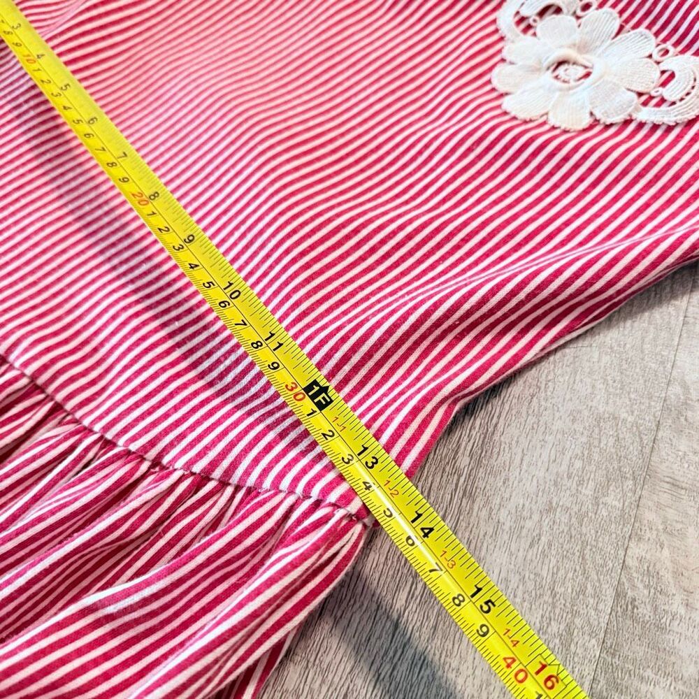 Sweet Inspirations Sleeveless Fit Flare 1970s Red Stripe Maxi Dress Floral Mediu - Picture 6 of 7
